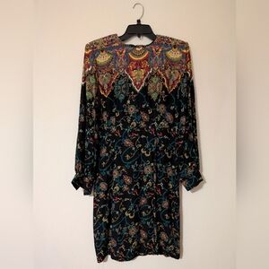 Vintage Jennifer Jeffries Paisley Baroque Dress